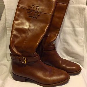 Cognac Riding Boots sz 8.5 - Zipper Seam Damage